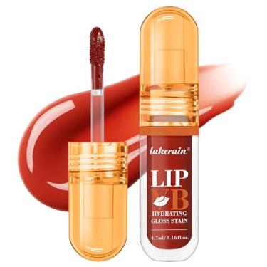 Imagem de LIP VB Hidratante Labial Gloss Mancha – Bloqueio de Umidade 12HR Brilhante, Plump e Impermeável, Tratamento Labial Não Aderente para Revivamento de Lábios Secos, Uso Diário e Cuidados Noturnos (Fiery