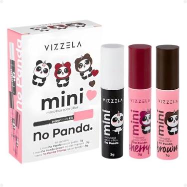 Imagem de Kit Mini Máscaras De Cílios No Panda Vizzela - Preta, Marrom e Bordô