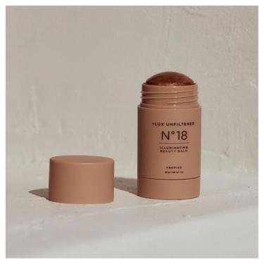 Imagem de + Lux Unfiltered N°18 Bálsamo de beleza iluminador – bastão de bronzeador creme com manteiga de manga – bastão de blush de bronze montável e misturável – vegano e livre de crueldade – trópicos (uma