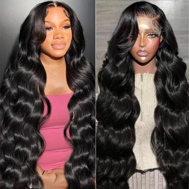 Imagem de Perucas frontais de renda Zlzlblbl 13x6 Body Wave 22" Cabelo humano