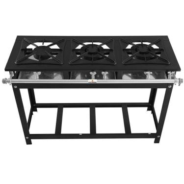 Imagem de Fogão Super 40 Kenok 3 Bocas 2 Duplas Baixa Pressão FBSU3B.133