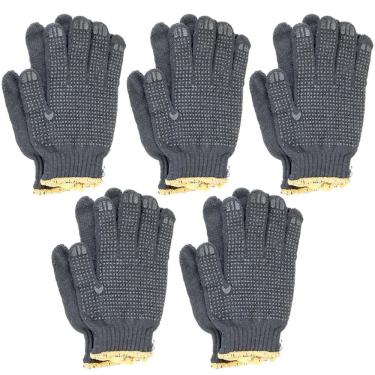 Imagem de Luva Pano Tricotada Malha Pigmentada Preta Par Epi Com 5 Un