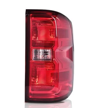 Imagem de PIT66 Conjunto de luzes traseiras de LED, compatível com 2014-2019 Chevy Silverado/2015-2019 GMC Sierra Lâmpada traseira de freio do lado do passageiro Lente vermelha