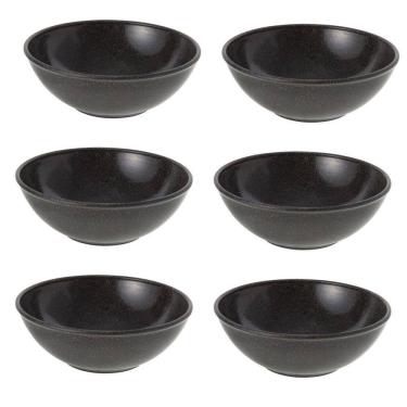 Imagem de 6Un Tigela Bowl 700Ml Salada Petiscos Preto