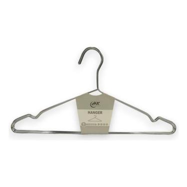 Imagem de Kit 20X Cabides Ganhco De Roupas Aço Cromado Com Cavas