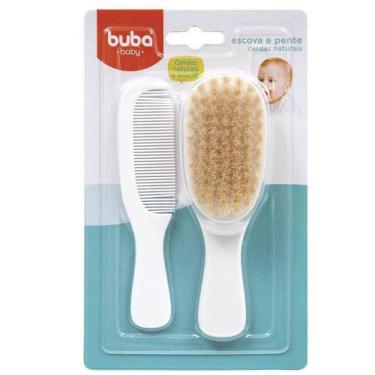 Imagem de Escova E Pente Baby Cerdas Naturais Buba