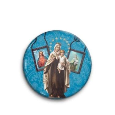 Imagem de Boton Nossa Senhora do Carmo Aluminio Broche Alfinete - Zanato