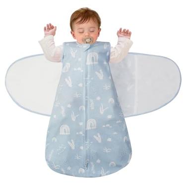 Imagem de LILBESTIE Sacos de dormir para recém-nascidos - Cobertor vestível para bebês recém-nascidos de 6 a 12 meses - Saco de dormir 1,0 Tog para presentes para meninas e meninos