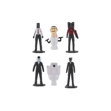 Imagem de Conjunto de bonecos Skibidi Toilet Titan Speakerman 6 peças 9 cm