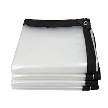 Imagem de MTYLX Lonas grandes e resistentes, lonas, lona transparente à prova d'água cobertura de folha de chão tenda toldo pano de galpão de plástico ultraleve reforçado, vários tamanhos, transparente, 1,8 x