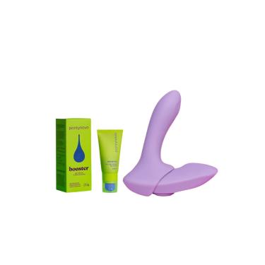Imagem de Kit Pantynova - Fit2 Calcinha Vibratória Roxo + Lubrificante Booster 20G