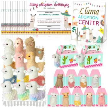 Imagem de Conjunto de lembrancinhas de festa Gaiaring Adopt A Pet Lhama com 12 b