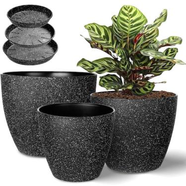 Imagem de Vasos de plantas Vanavazon: conjunto de 3 vasos de flores para ambient