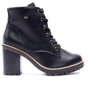 Imagem de Bota Feminina Via Marte Cano Curto Salto Bloco Preto-Feminino