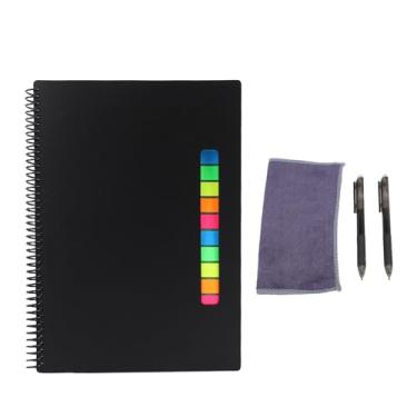 Imagem de Fafeicy Caderno Reutilizável, Caderno Regravável Apagável Com 30 Folhas Internas Capa Impermeável Em Espiral, para Anotações, Brainstorming, Digitalização Com APP