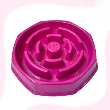 Imagem de Comedouro Lento Educativo para Cães - Comedouro Pet com Labirinto para Alimentação Controlada(Rosa Grande)