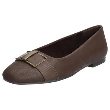 Imagem de Easy Street Mocassim feminino Keely, Marrom fosco-croco, 9 X-Wide