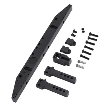 Imagem de SPYMINNPOO Amortecedor Traseiro Rc, Liga Rc Carro Pára-choques Atualização Parte Acessório Montagem Traseira para Carro Rastreador 1/10 (Preto)