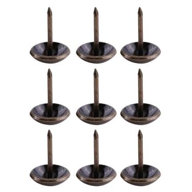 Imagem de SPYMINNPOO Pregos de Estofamento de 100 Unidades, Tachas Decorativas de Ferro para Móveis, Estilo Vintage Com Acabamento Em Bronze Verde, Perfeitos para Projetos DIY e Decoração de Casa (23mm)