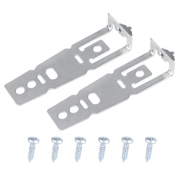 Imagem de 2 peças WD01X27759 suportes de montagem para lava-louças, clipes de instalação sob o balcão com parafusos, clipes universais para lava-louças peça de substituição para acessórios GE Hotpoint