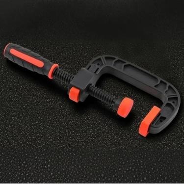 Imagem de Conjunto de grampos C, grampos para marcenaria, braçadeira C de borracha de plástico forte com força de fixação, ideal para a maioria dos projetos de bricolagem, marcenaria e fixação doméstica