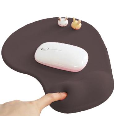 Imagem de 1 pacote de mouse de escritório com suporte de pulso em gel, mouse pad ergonômico para mesa de jogos, base de borracha para laptop, silicone antiderrapante especial, superfície texturizada, preto