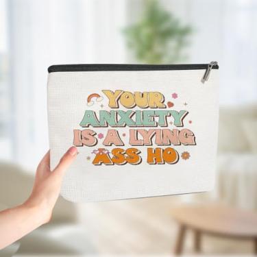 Imagem de Materiais de escritório presentes de saúde mental, bolsa de maquiagem, presente motivacional, bolsa de cosméticos de viagem, presente para colegas de trabalho, mulheres, líderes, mães, empregadas