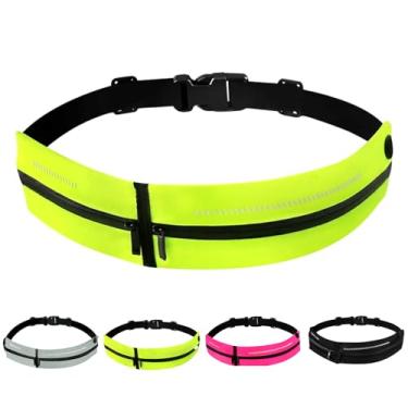Imagem de Pochetes com cinto resistente à água, cinto de corrida fino para mulheres e homens, equipamento de corrida ajustável, ciano, Ciano, Estilo esportivo