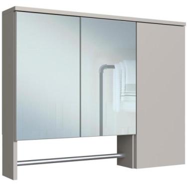 Imagem de Espelheira Com 3 Portas E Toalheiro 80 Cm Es9000 Mell Arenas Faem Mell