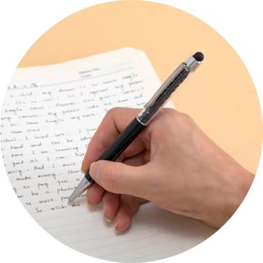 Imagem de Canetas Stylus para telas sensíveis ao toque, caneta Stylus premium para escrita e uso em tablet (preto)