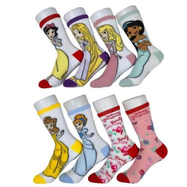 Imagem de Meia Infantil Disney Marvel Princesas Kit 4 Pares - Jolitex, Princesas