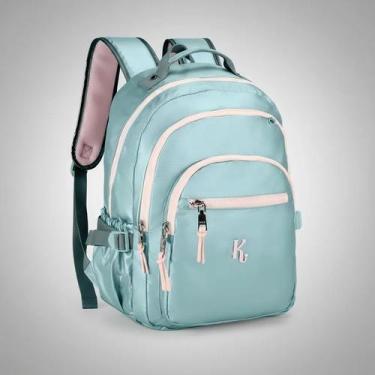 Imagem de Mochila Kika Feminina Escolar Tactel Metalizada Com Chaveiro - D Prese