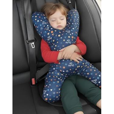 Imagem de Almofada de viagem em forma de X – Almofada de apoio de pescoço e cabeça para avião, carro, trem e escritório – Almofada de pescoço confortável para viagem – Almofada de pescoço portátil compacta para