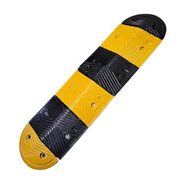 Imagem de Lombada de Borracha Com Acabamento Lateral Quebra Molas Estacionamento Condominio Escola Shopping Redutor Velocidade