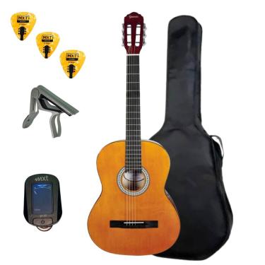 Imagem de Kit Violão Iniciante Aço Giannini S-14 Start Estudo C/Bag + Afinador Capotraste