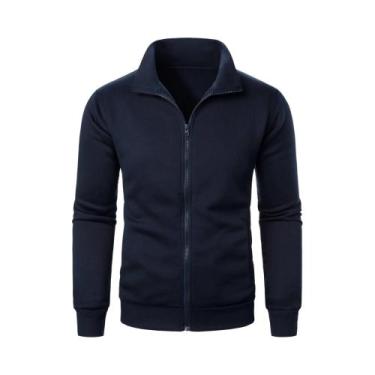 Imagem de Cardigan Masculino com Zíper - Casaco Esportivo Casual com Capuz e Gol