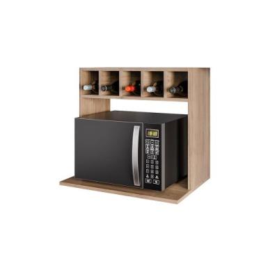 Imagem de Suporte Microondas Com Nicho Porta Tempero para Cozinha Louis 60cm Fre