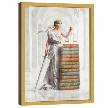 Imagem de Quadro Decorativo Deusa da Justiça Livros