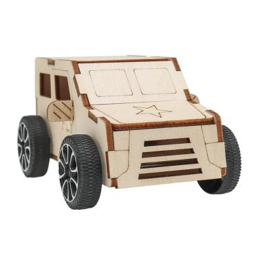 Imagem de Experimentos científicos de carros com tração de madeira STEM para crianças com mais de 8 anos