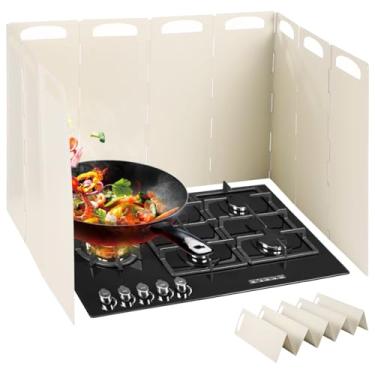 Imagem de Protetor de respingos de óleo dobrável, protetor contra respingos de 10 painéis para fogão de cozinha, resistente ao calor e fácil de limpar, para fritar, cozinhar, churrasco, pia, inclui bolsa de