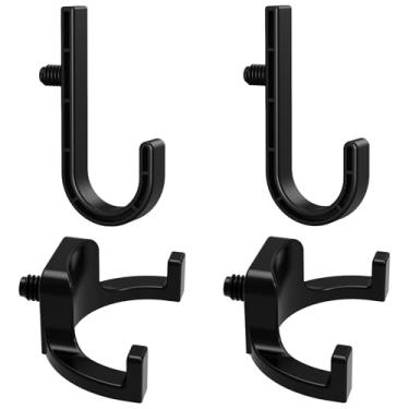 Imagem de Pacote com 4 ganchos de armazenamento de ferramentas abdominais, 2 ganchos V e 2 ganchos J, design robusto para pendurar em galpões