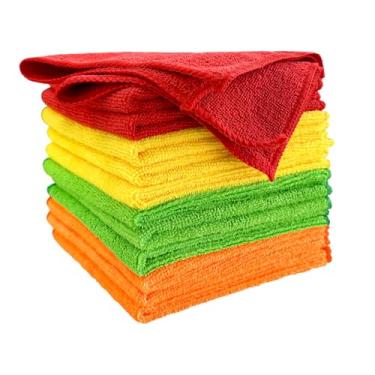 Imagem de ZNDAW 12 Panos de limpeza de microfibra, toalhas de secagem de carro macias e absorventes de 30,5 cm x 30,5 cm, sem riscos, panos de lavagem multiuso para carros, casas, janelas, cozinha