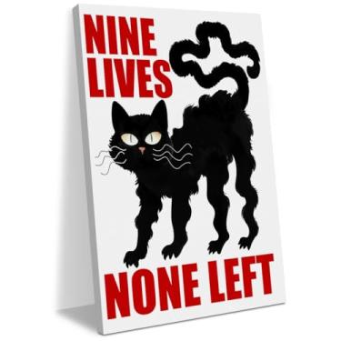 Imagem de Decoração retrô para gatos, decoração de parede, arte de parede, arte emoldurada, pôsteres de arte para casa, sala de estar, quarto, cozinha, quarto de meninas, gatos, amantes, quarto, bar, carrinho