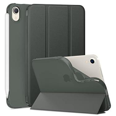 Imagem de DTTO Capa para iPad Mini 7 A17 Pro 2024/iPad Mini 6ª geração, capa traseira fosca translúcida de TPU (poliuretano termoplástico) macio, compatível com iPad Mini de 8,3 polegadas, ativar/hibernar