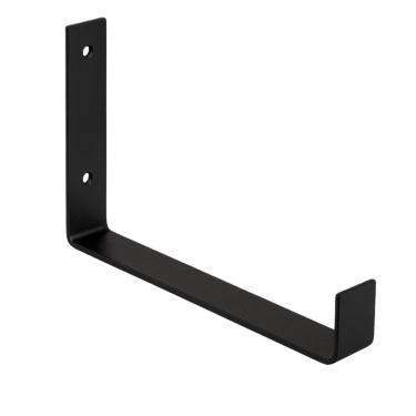 Imagem de Kit 4 Mãos Francesas Invertidas 15x10 cm Preto Aço Estilo Industrial - NV751