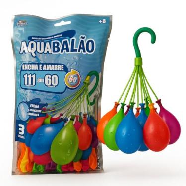 Imagem de Balões de Água Coloridos, Kit com 111 Unidades, Encha e Amarre em 60 Segundos, para Crianças +8 Anos