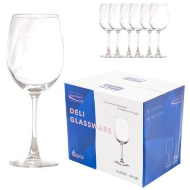 Imagem de Jogo de 6 Taças para Vinho Água Drink 465ml Vidro 22,5cm de Altura