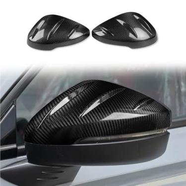 Imagem de Conjunto de 2 capas de espelho retrovisor externo em fibra de carbono real, esquerda e direita, rebatíveis eletricamente, compatíveis com Honda FL5 Type-R 11ª geração (modelos 2022-2025)(Black)