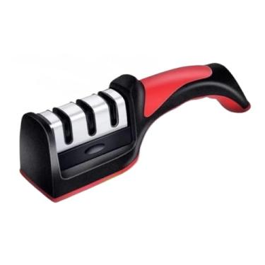 Imagem de Afiador de Faca 3 Estágios Amolador Profissional Ferramenta com Afiação Rápida Em Aço Inoxidável Utensílios(Afiação profissional(kit3))