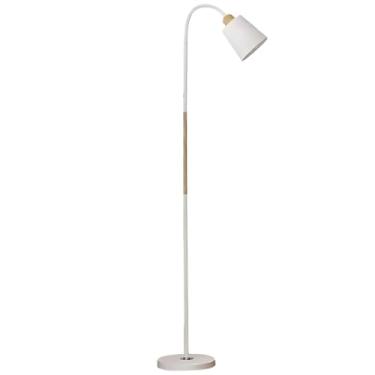Imagem de Luminária de Chão Articulada Flexível Pedestal Bivolt para Sala Quarto Escritório – Abajur de Piso Moderno (BRANCO)